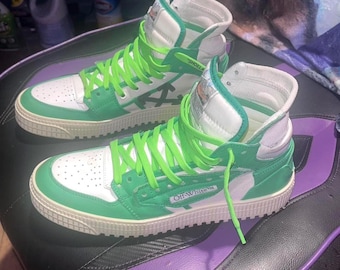Off-White 3.0 Neon Lime green jordan 1’s
