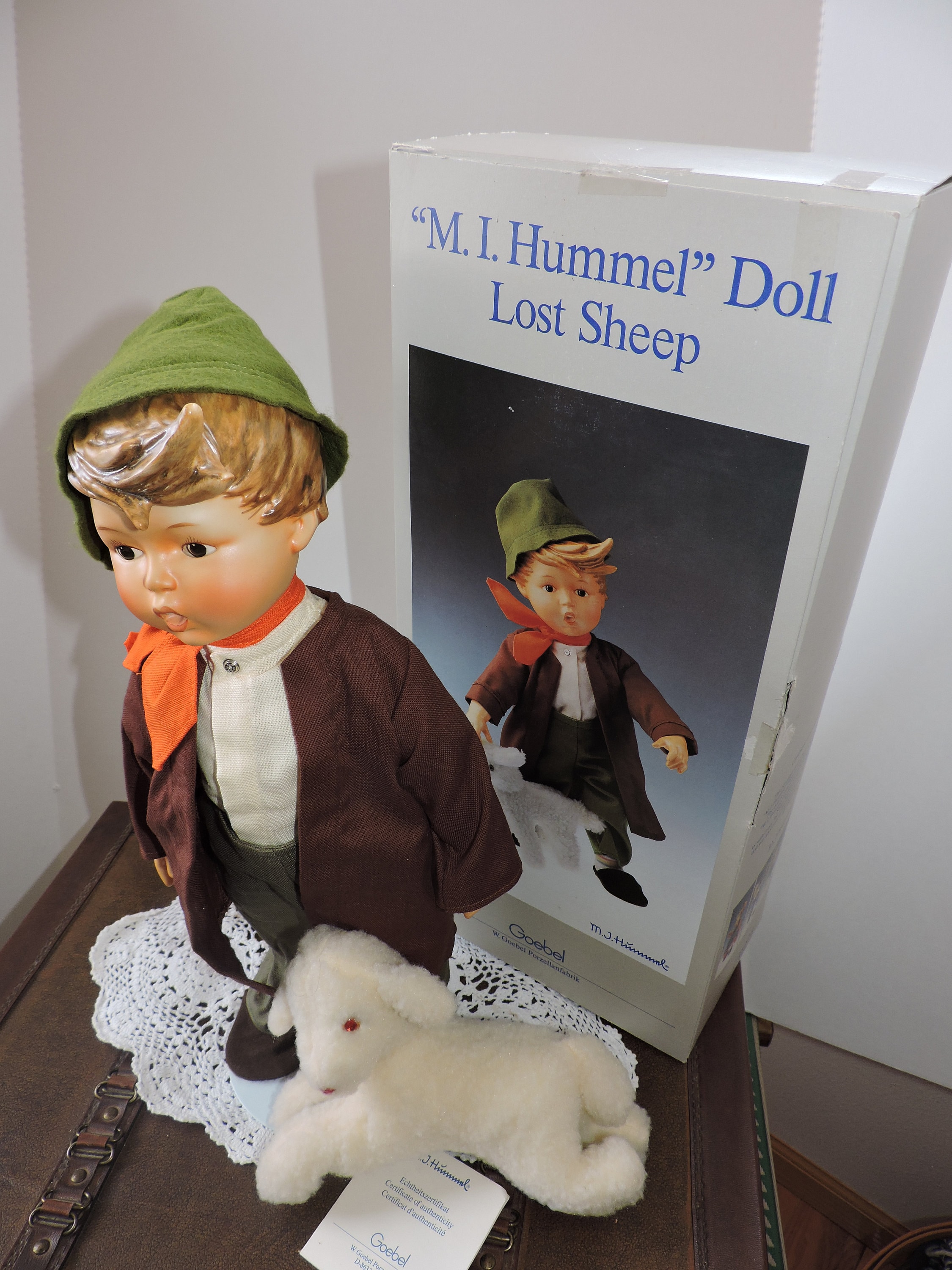 M.I. Hummel Porcelain Doll ~ 'lost Sheep' Boy ~ Boy With Sheep