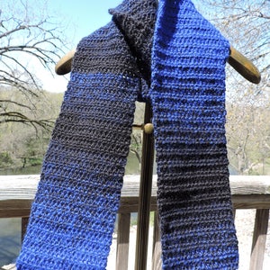 Royal Black Long Knit Scarf, Reversible Scarf Wrap, Neckwarmer, Wrap Around Scarf, Womens Winter Scarf, Scarf, Scarfie ~ Free Shipping ~