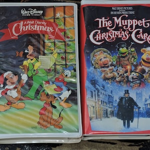 Walt Disney | Christmas VHS Movies | A Walt Disney Christmas | The Muppet Christmas Carol | Free Shipping
