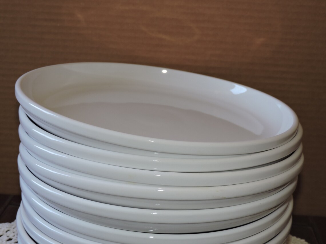 Crate & Barrel Culinary Arts Porcelain Plate Cafeware Pure Etsy
