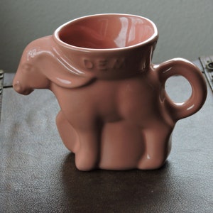 Vintage Frankoma Collectable Political Mug ~ DEM Donkey Political Mug ~ Frankoma Donkey Mug ~ Political Coffee Cup ~ 2000