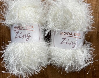Moda - Dea (Coats)Yarn | Zing Collection | Color - Pearl #1316 | Made in Turkey | 2 Skeins | NIP | Free Shipping