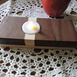 Candle Holder, Single Tealight Holder, Wood Candle Holder, Walnut Candle Holder, Maple Candle Holder, Christmas Gift, Valentines Gift