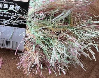 Lion Brand Yarn | Fun Fur Eyelash Yarn | Color - Caribbean #212 | Made in Turkey | Dye Lot # 8254 | 1 Skein | NIP | Free Shipping