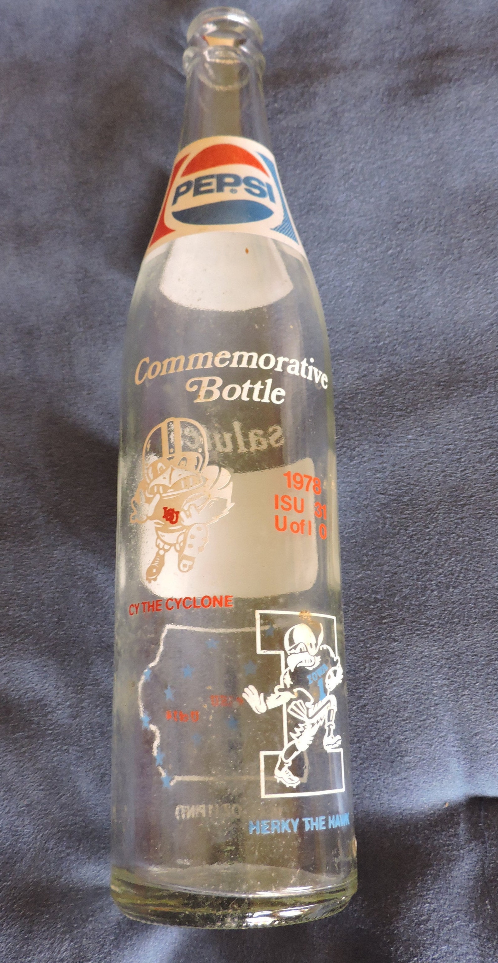 Pepsi-cola Bottle Commemorative University of Iowa Vs Iowa - Etsy