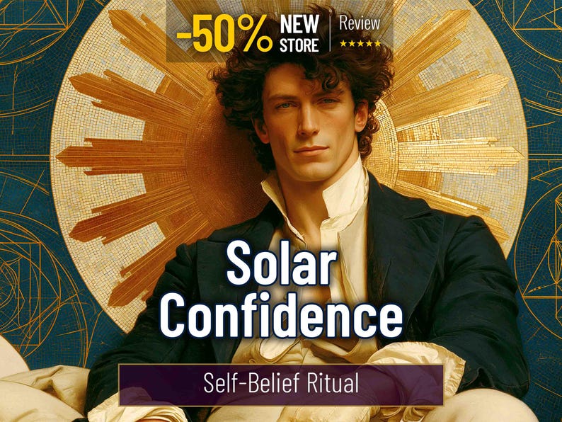 Solar Confidence, Self-Belief, Presence, Charisma & Personal Authority, Ritual PDF Report, Infused Artwork image 1