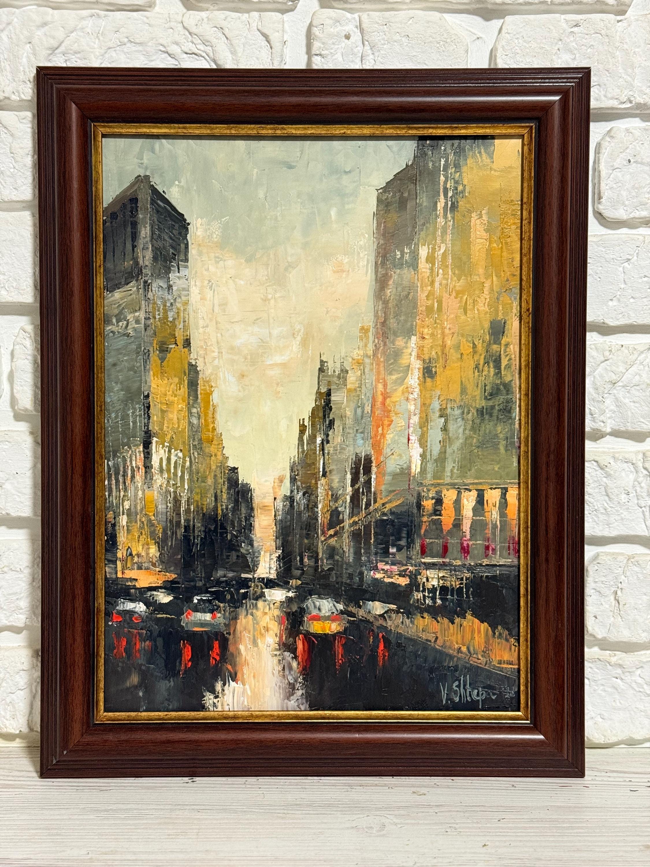 Vintage Nyc Oil Painting Original - Etsy