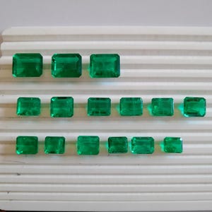 Lab Grown Emerald, Ruby, Sapphire Gemstones, Precision Cut Brilliant Jewelry Supplies