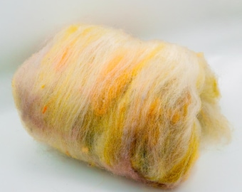 Sunrise #3 – Naturally-dyed Art Batt Wool Spinning Fiber – Hand Dyed  Navajo-Churro, Cheviot, Black Welsh Mountain, and Swaledale