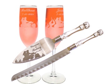 Custom Combo Designs  Server set and flutes