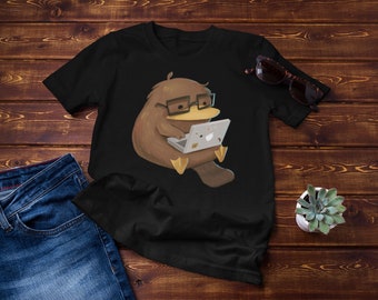 Nerdy Platypus Shirt, Platypus T-Shirt, Australian Animal Shirt, Software Engineer Gift, Platypus Gifts, Cute Platypus Lover Gift