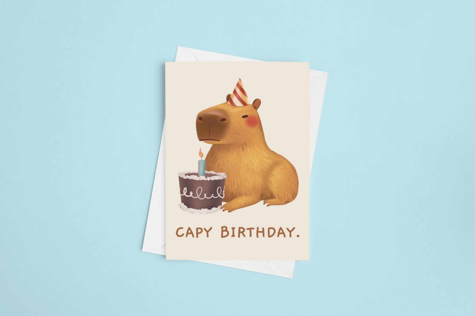 Capybara Birthday Card PRINTABLE Digital Download Greeting | Etsy