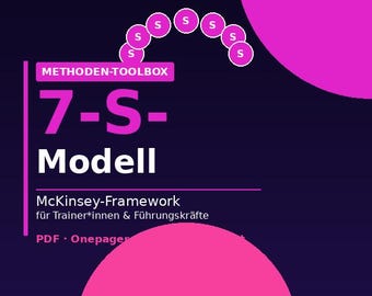 Kit di strumenti del modello 7-S in formato PDF - Formatore del framework McKinsey per la leadership e l'analisi organizzativa
