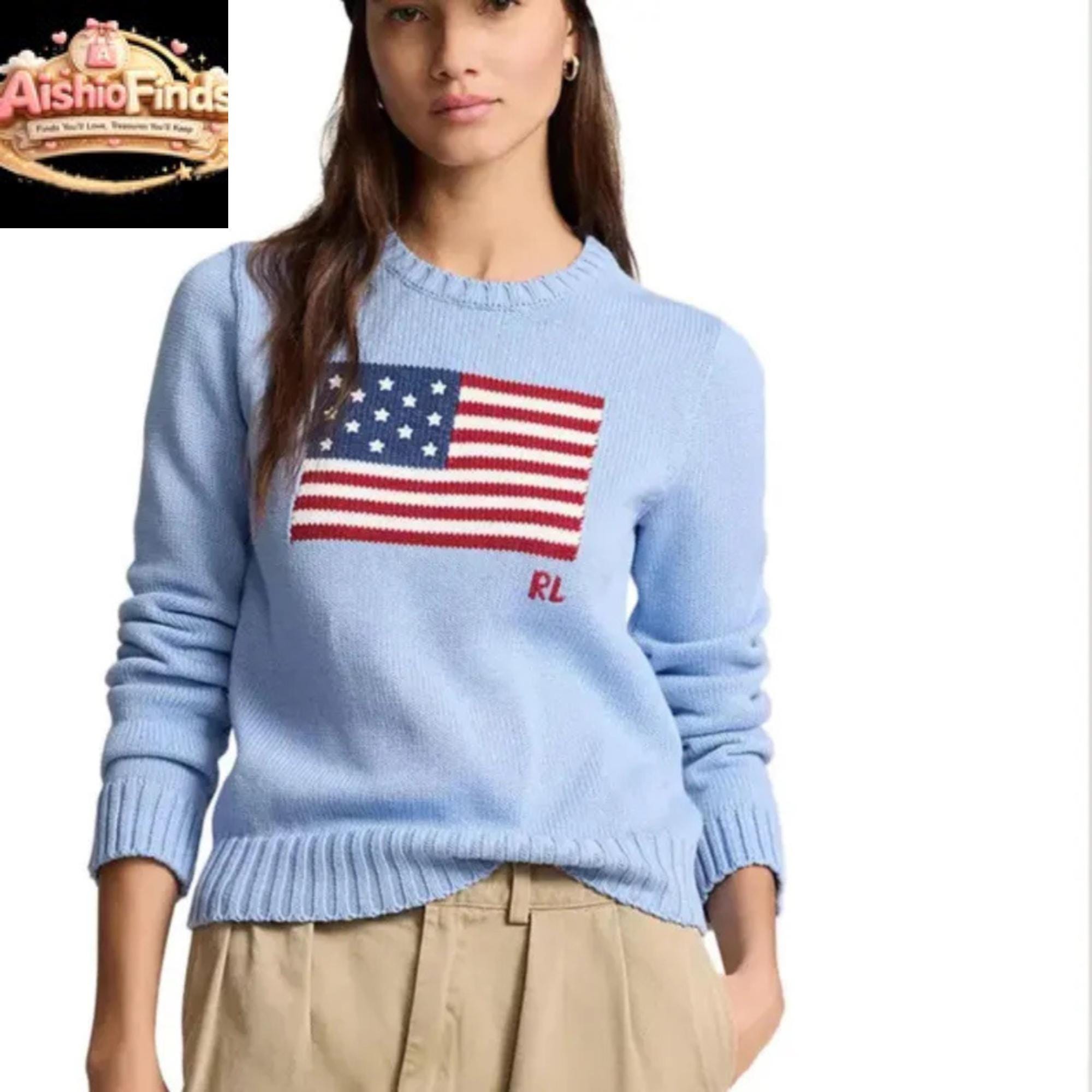 Vintage ralph lauren flag sweater - Etsy 日本