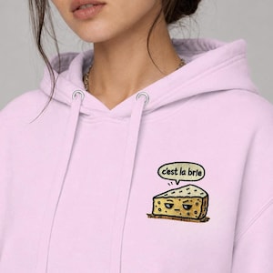 Felpa unisex con motivo Brie, felpa di tendenza per gli amanti del formaggio, regalo per gli appassionati di formaggio
