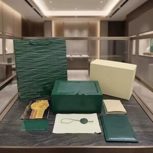 Luxury Green Ripple Watch Box, Single Display Case (Gift Box)