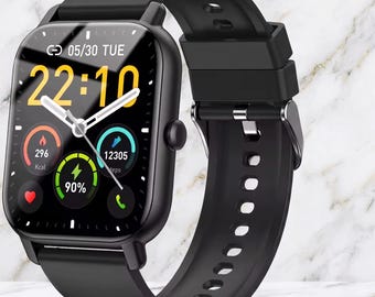 Reloj inteligente ultrafino de 4,7 cm (1,85"), resistente al agua IP68, monitor de actividad física, 110 modos deportivos.