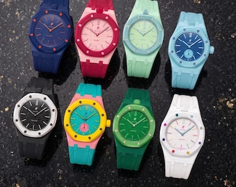 Swatch x AP Royal Pop Watch Mod Kit, integriertes Silikonarmband