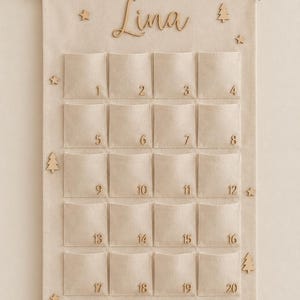 Personalisierter Adventskalender zum Selberbefüllen und aufhängen mit deinem Wunschnamen