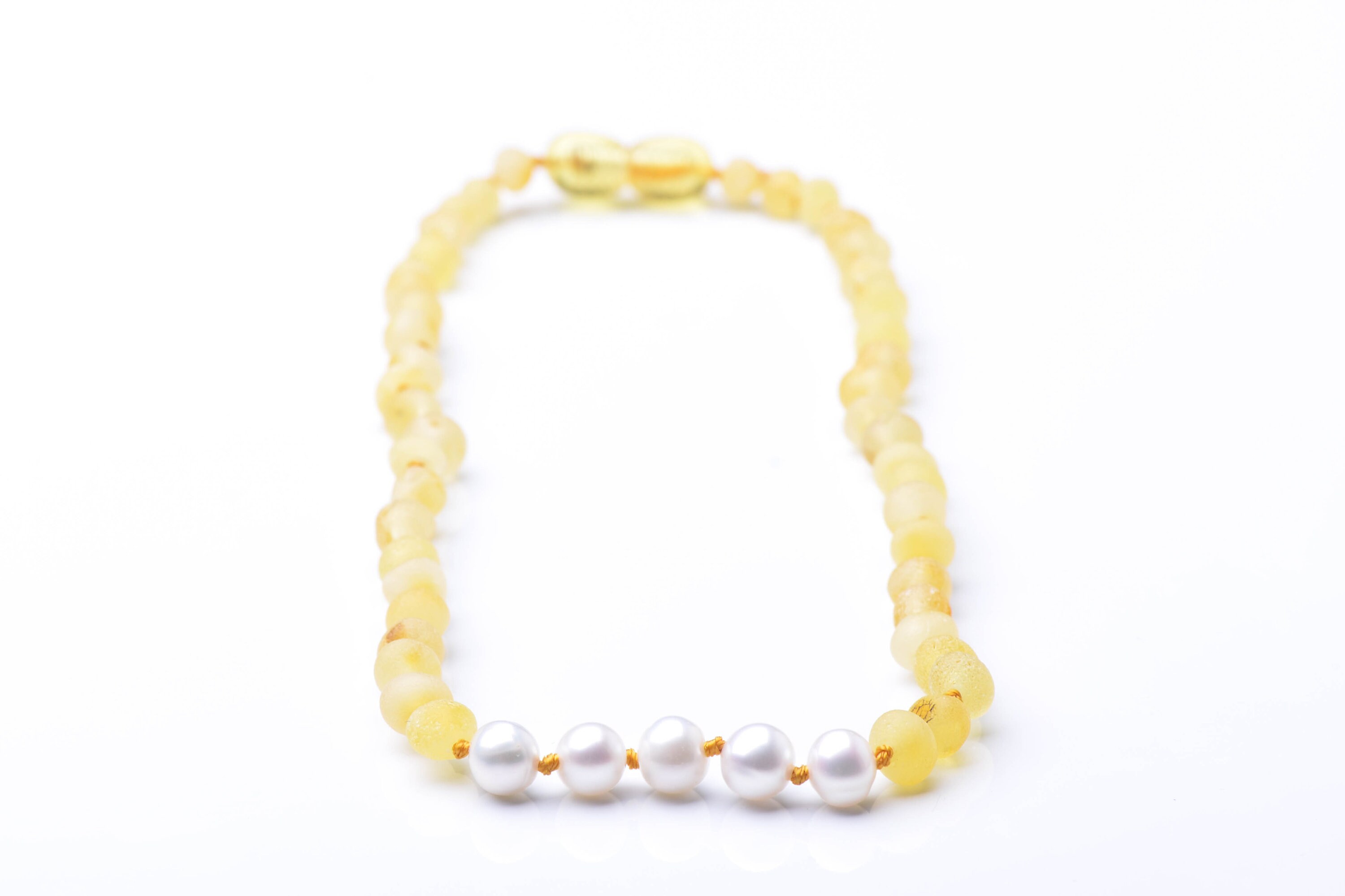 pearl teething necklace