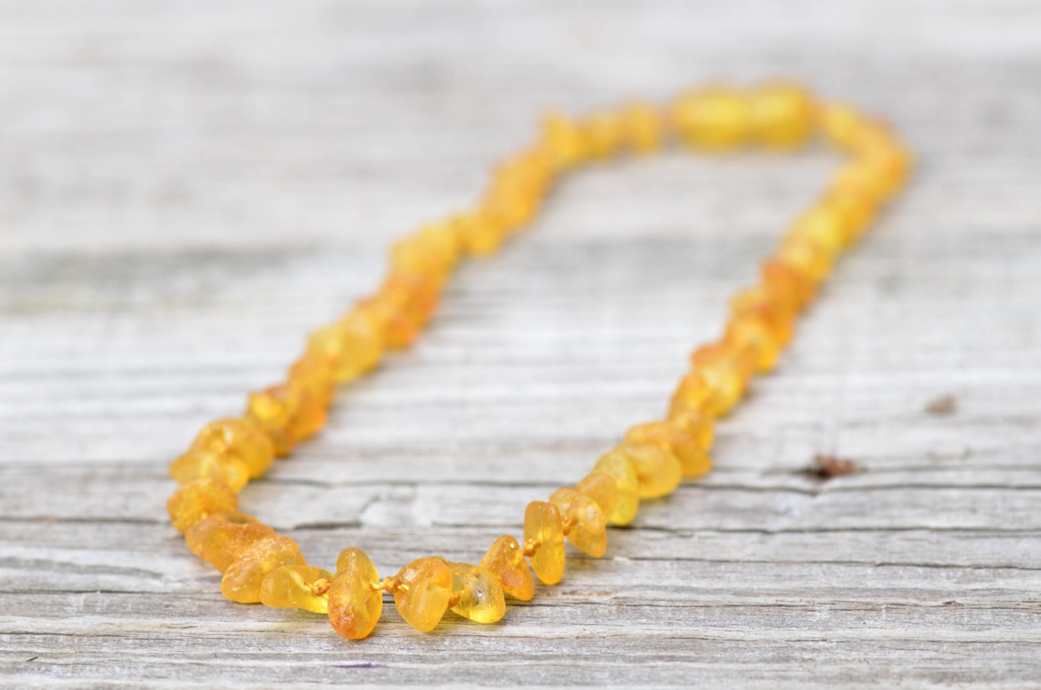 raw honey amber teething necklace