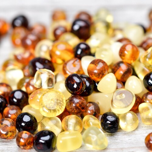 Natural Amber Beads From Russia Genuine Real Amber Beads 3mm Etsy