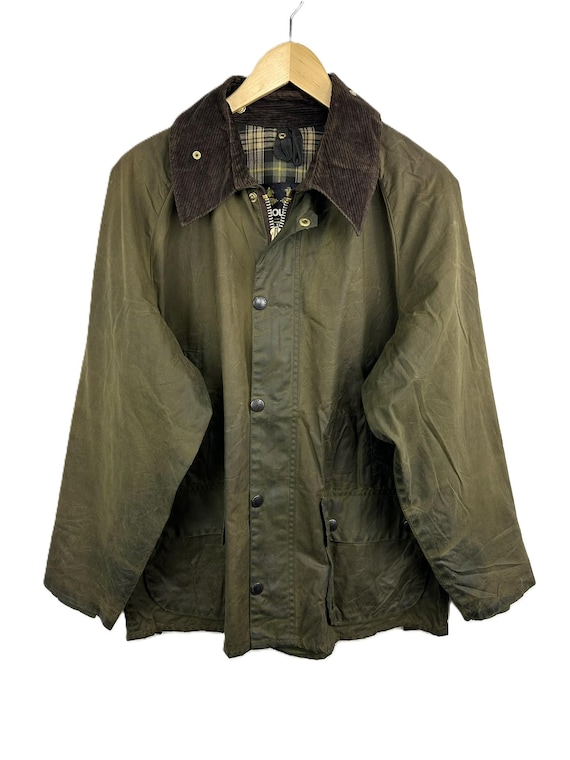 90's Barbour ビデイル Vintage Barbour Bedale Green Waxed Jacket C40 90s Men… - Gem