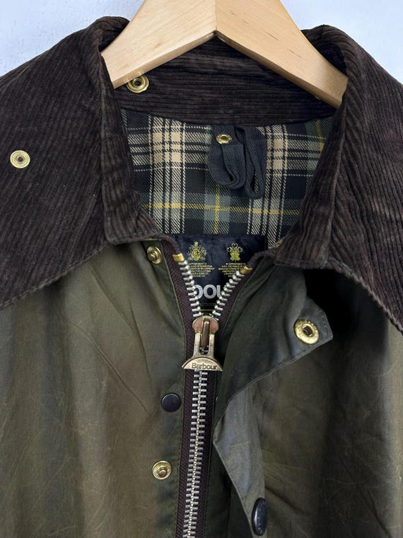 Vintage Barbour Bedale Green Waxed Jacket C40 90s Men… - Gem