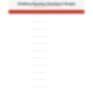 May include: A digital document titled Wedding Planning Checklist & Budget with a dark blue header and footer. The page includes the text PrintedByNumbers, Page 1 of 2, and Instant Download | Print at Home | Letter Size 8.5x11.