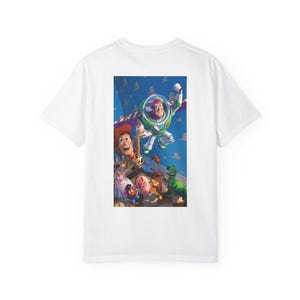 Koszulka Toy Story | Plakat Buzz Woody z nadrukiem na plecach zdjęcie 3