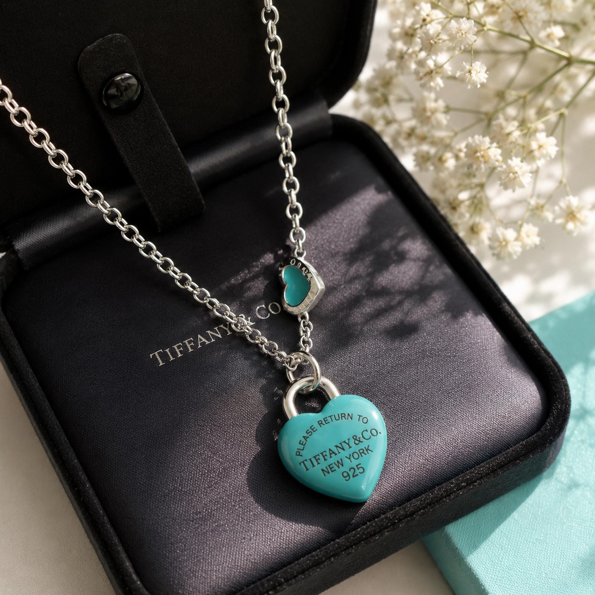 Tiffanys and co necklace heart lock - Etsy 日本