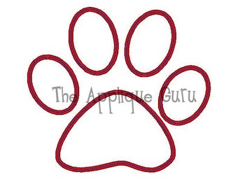 Puppy Paw print Applique Machine Embroidery Design