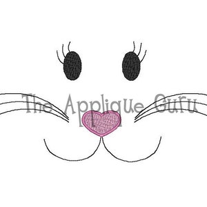 Bunny Face Machine Embroidery Design