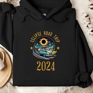 Eclipse Road Trip Hoodie Solar Eclipse 2024 Total  Eclipse Oversized Hoodie  April 8 Gift  Eclipse Souvenir Texas