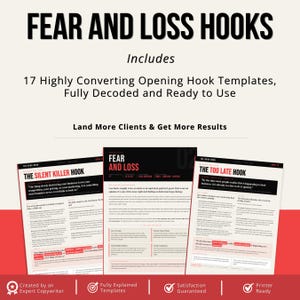 The Hook Book: Fear & Loss - 17 Content Hooks Decoded | Copywriting Chapter | PDF Digital Download