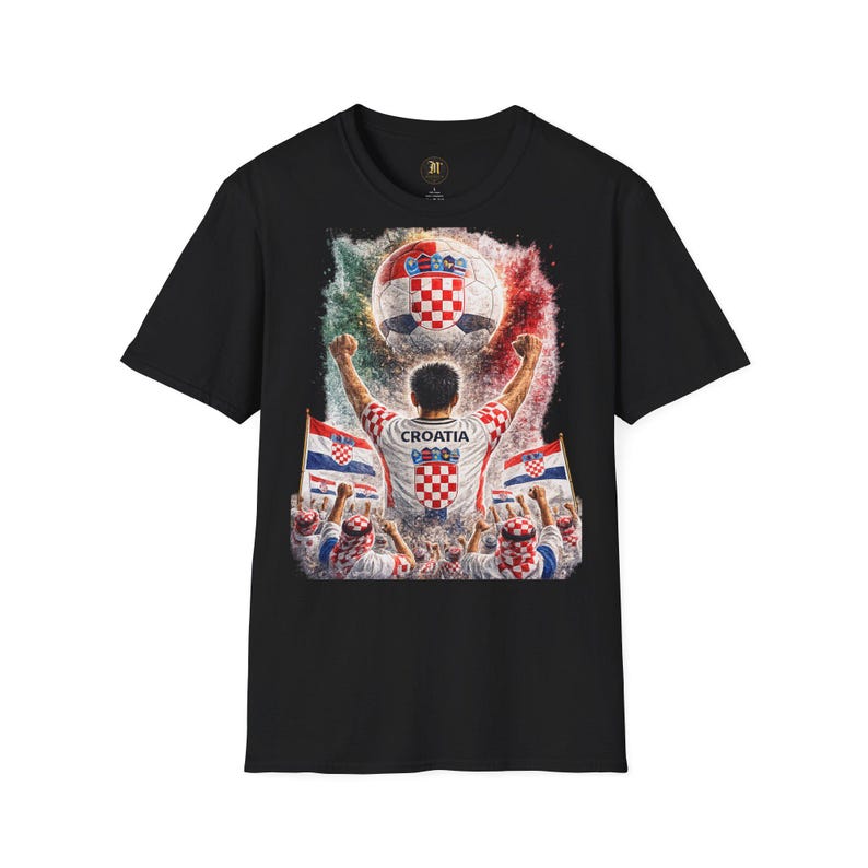 Croatia Football Fan T-Shirt | Croatia Supporter Shirt | Croatia Fan Design | Football Fan Merchandise | Gift for Croatia Fans image 2