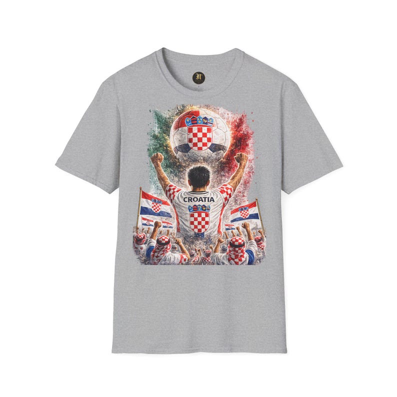 Croatia Football Fan T-Shirt | Croatia Supporter Shirt | Croatia Fan Design | Football Fan Merchandise | Gift for Croatia Fans image 3