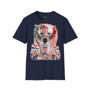 Croatia Football Fan T-Shirt | Croatia Supporter Shirt | Croatia Fan Design | Football Fan Merchandise | Gift for Croatia Fans image 4