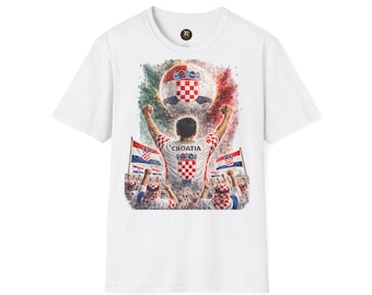 Croatia Football Fan T-Shirt | Croatia Supporter Shirt | Croatia Fan Design | Football Fan Merchandise | Gift for Croatia Fans