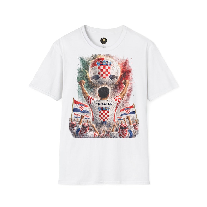 Croatia Football Fan T-Shirt | Croatia Supporter Shirt | Croatia Fan Design | Football Fan Merchandise | Gift for Croatia Fans image 1