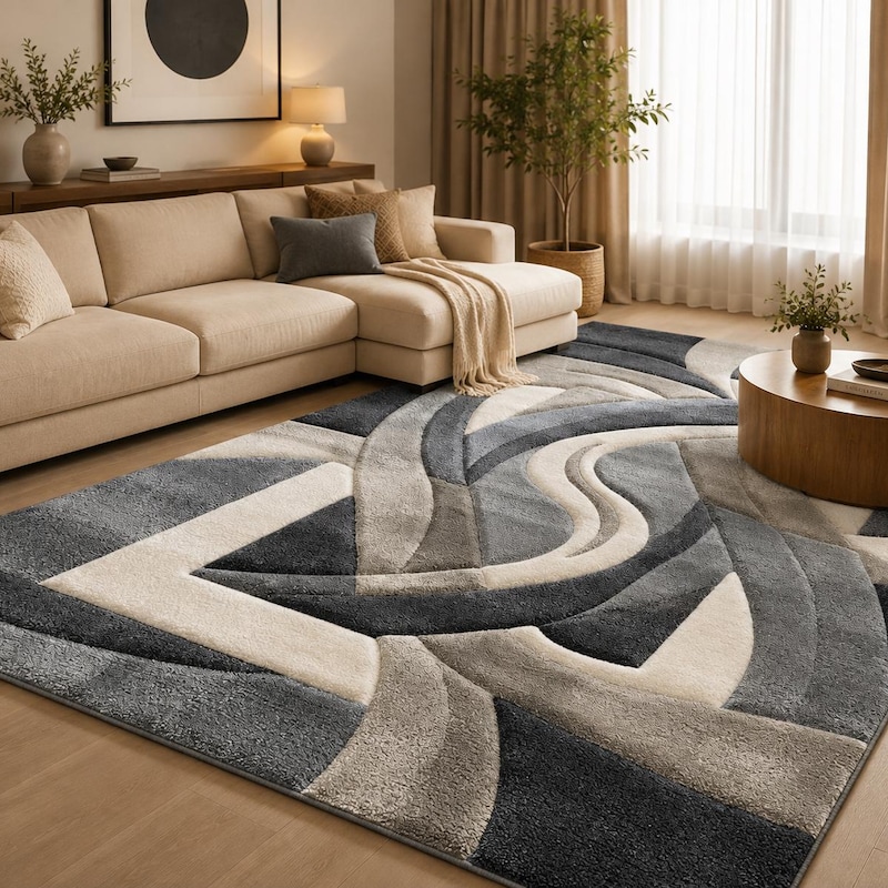 Neurtral Rug Geometric Neutral Rugs - Etsy