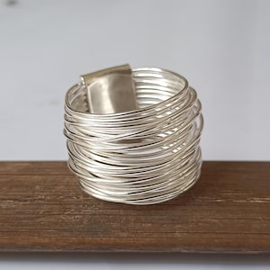 925 Sterling Silver Multi-Layer Ring, Handmade Silver Ring, Stacking Ring, Minimalist Boho Jewelry, Unisex Ring, Dainty Ring, Gift Her
