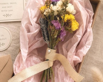 Letterbox Flower Bouquet | Dried Wildflower Posy | Mini Flowers by Post | Cottagecore Thinking of You Gift | A Little Bouquet by Post