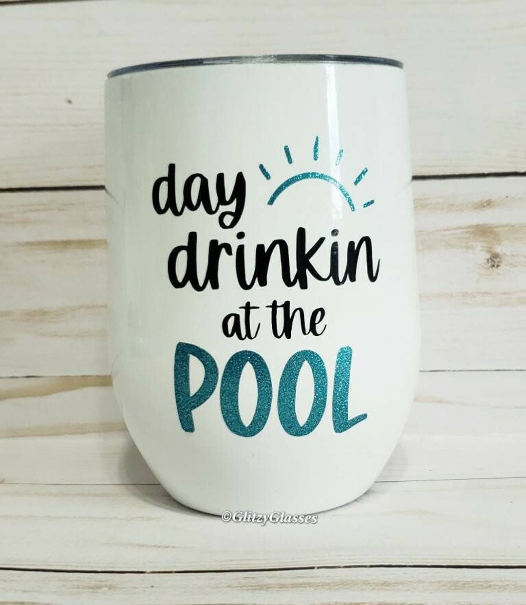 Day Drinking at the Pool Tumbler, Beach Tumbler, Beach Cup, Vacation ...