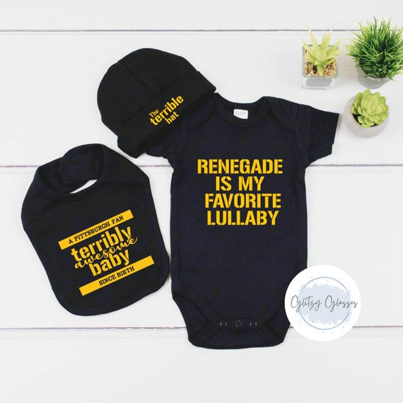 Gerber Onsie® Renegade Baby Set, Pittsburgh Yinzer Baby Gift, Pittsburgh Baby Clothes, Pittsburgh Baby Shower, Pittsburgh Baby Bodysuit