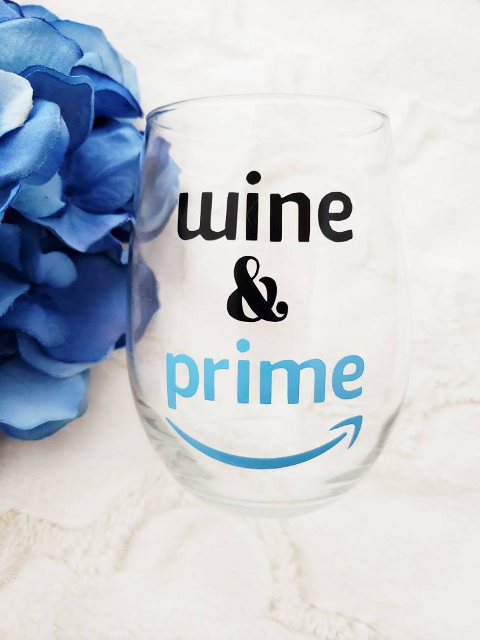 Wine and Prime Wine Glass A Glass of Wine and Amazon Prime Etsy Hong Kong