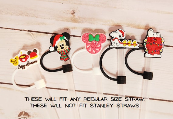 Christmas Silicone Straw Covers, Straw Accessories, Reusable Tip Cover,  Straw Buddy, Straw Cap Topper, Straw Charms, Straw Cap 