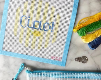 Ciao Needlepoint Canvas! Hand-painted and Beginner-friendly!