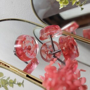 Hydrangea Flower Drawer Knobs | Handmade Resin Cabinet Knobs | Custom Botanical Furniture | Cottagecore Home Decor image 2